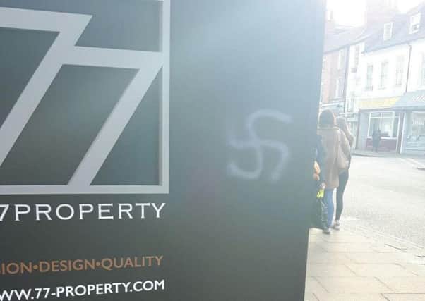 Swastika graffiti sighted in North Street, January 2017.