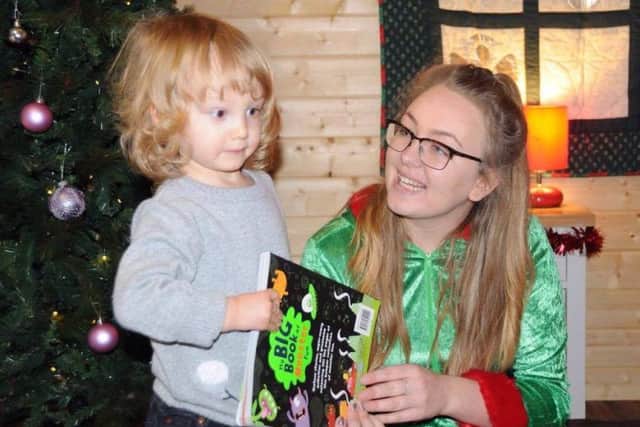 Children were delighted to receive presents in the grotto