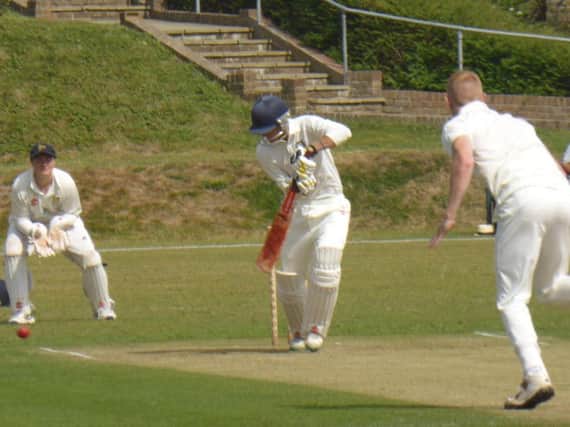 Action from the local derby between Bexhill (batting) and Hastings Priory on the final day of last season. Picture by Simon Newstead