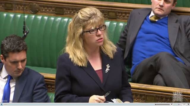 Lewes MP Maria Caulfield speaking in the House of Commons (photo from Parliament.tv). SUS-160512-163833001