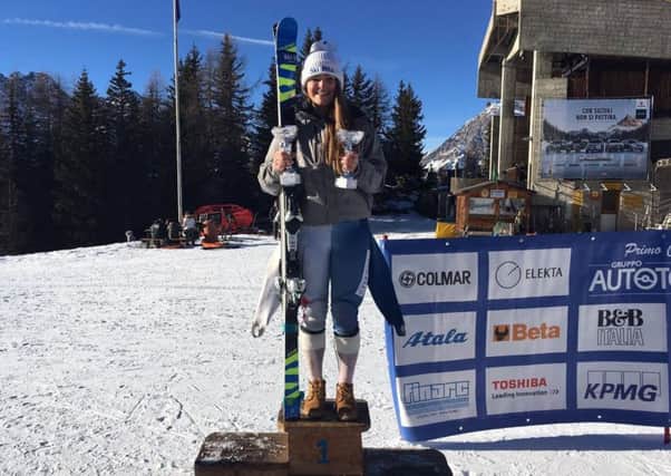 Yasmin Cooper enjoyed success on the slopes in Italy