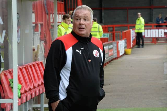 Crawley Town boss Dermot Drummy. Picture by Phil Westlake SUS-160811-144014001