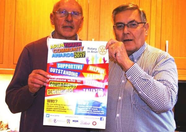Bruce Green, president-elect of Littlehampton Rotary Club, left, with Rotarian Geoff Watts