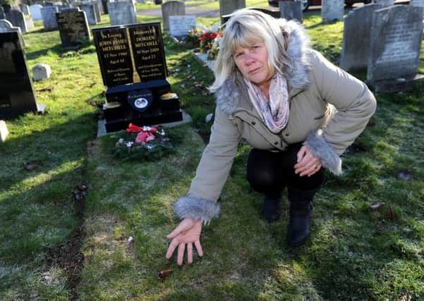 Carole Ribbans was shocked to find her parents' grave had been turfed over - without any warning