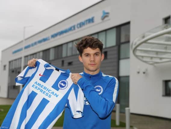 Jordan Davies has joined Albion from Wrexham. Picture by Paul Hazlewood/BHAFC.