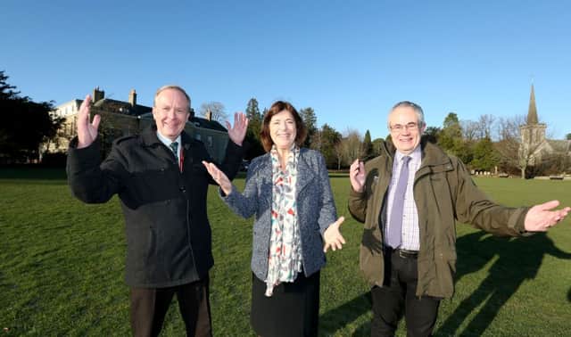 Ian Rideout from Plumpton College, Cllr Gill Mitchell, of Brighton & Hove City Council and Trevor Beattie and South Downs National Park Authority.