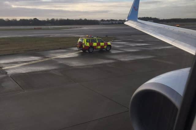 Plane forced to land at Gatwick after being hit by seagull. Photo contributed by Eric Jackson