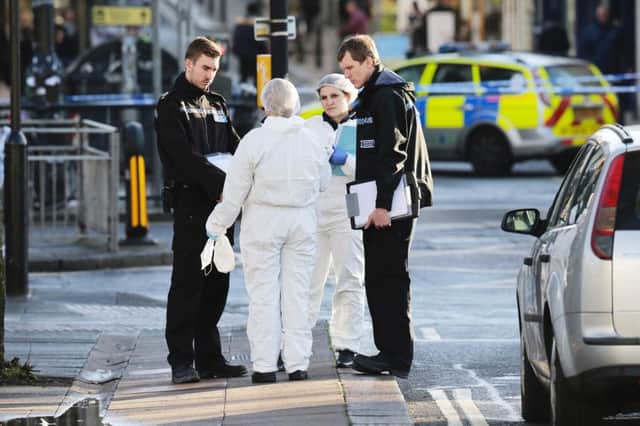 Police and forensics at Old Steine after a fatal hit and run in Brighton (Photograph: Eddie Mitchell)