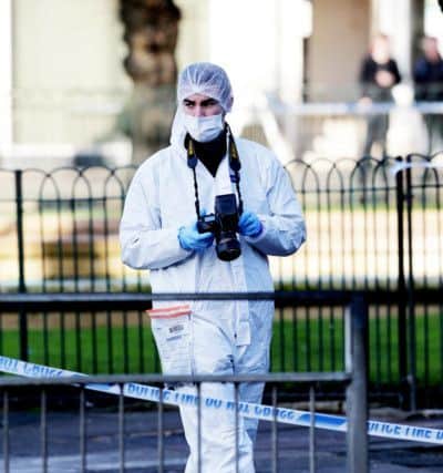 Forensics at the scene of a fatal hit and run in Brighton (Photograph: Eddie Mitchell)