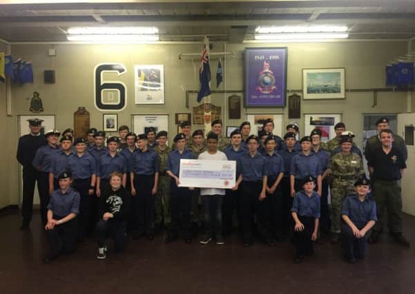 Hastings Sea Cadets were given ?250 by Hastings Direct last year SUS-171101-161221001