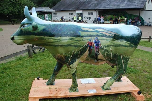 The cow sculpture stolen from Box Hill last August SUS-171101-144151001
