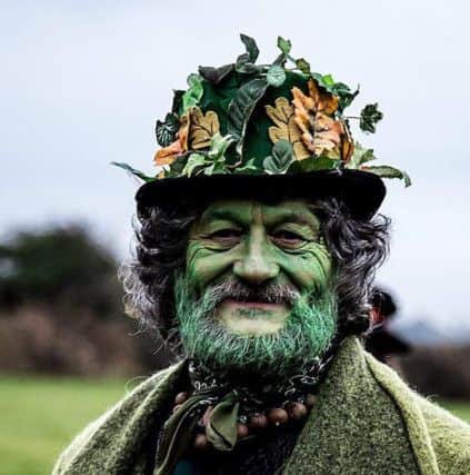 A traditional Green Man figure