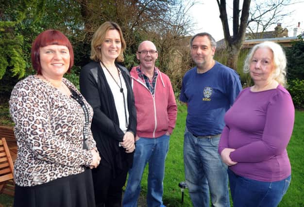 MP Amber Rudd visits Hastings Sanctuary Service, Hastings in 2014