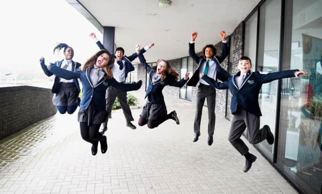 BACA students celebrate their good Ofsted report (Photograph: Simon Dack/Vervate) SUS-171201-143729001