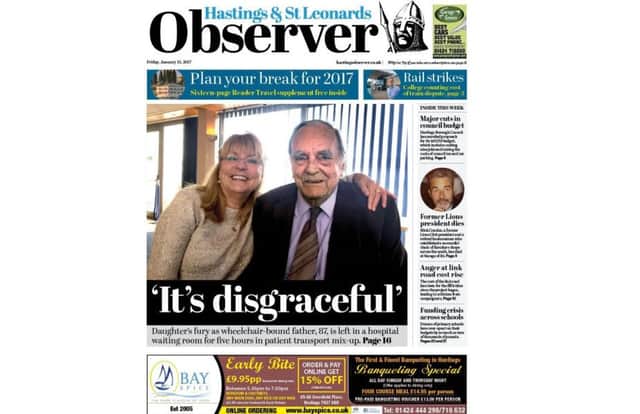 Hastings Observer front page, 13-1-17 SUS-170113-095808001