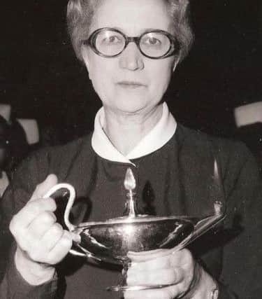 Miss Minter at the Florence Nightingale Service, Westminster Abbey, 1976 SUS-170113-102926001