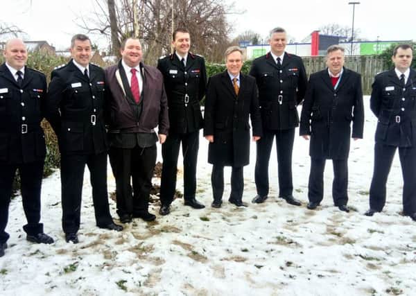 Crawley MP, county councillors, and fire officers for official unveiling of refurbishments at Crawley Fire Station