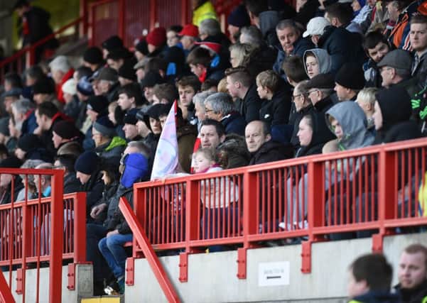The larger than normal Crawley Town crowd for their match against Hartlepool. Pic: PW Sport Photography SUS-170114-163411002
