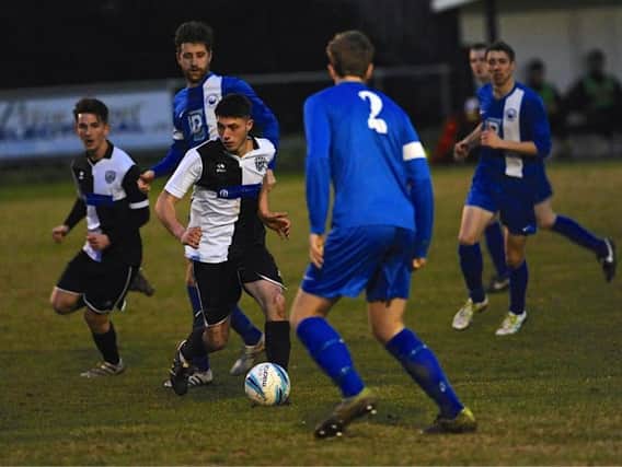 Dan Huet struck twice as East Preston came from behind to beat Mile Oak this afternoon. Picture: Stephen Goodger
