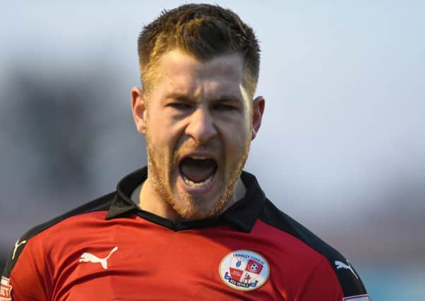 James Collins celebrates scoring against Hartlepool. Picture by PW Sporting Photography SUS-170114-185558001