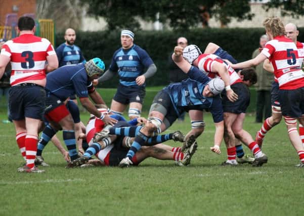 Action from Chichester's recent home win over Dorking / Picture by Derek Martin