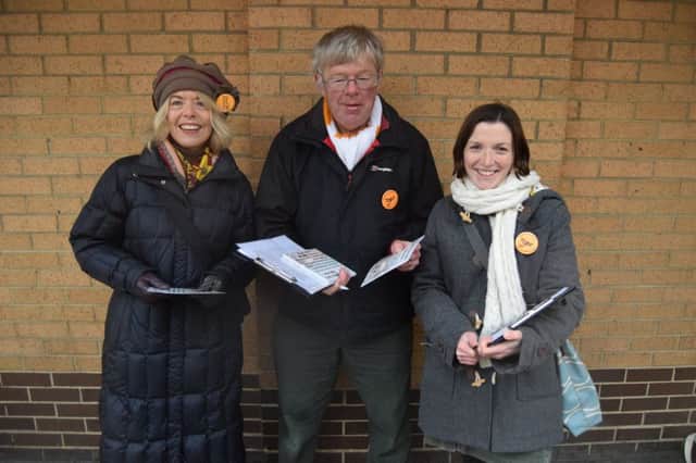 Brighton and Hove Lib Dems Hilary Ellis, Andrew England and Orla May SUS-170116-131748001
