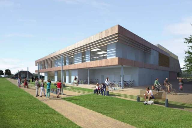 New Broadbridge Heath Leisure Centre (photo from HDC's planning portal). SUS-160830-142050001