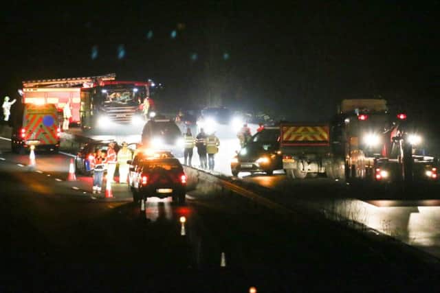 One man has died after a lorry crashed through the central reservation of the A27, police said. Picture: Eddie Mitchell
