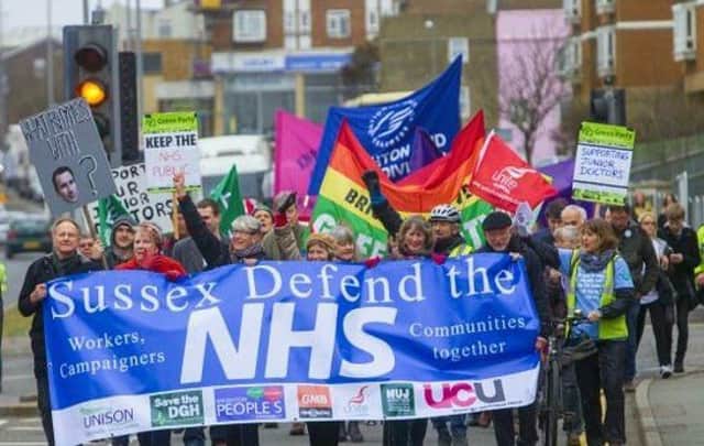Sussex Defend the NHS on the march