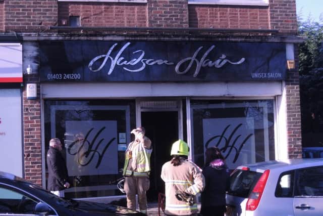 Fire at hairdresser's in Horsham