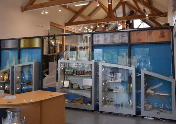 The new display cabinets at Arundel Museum
