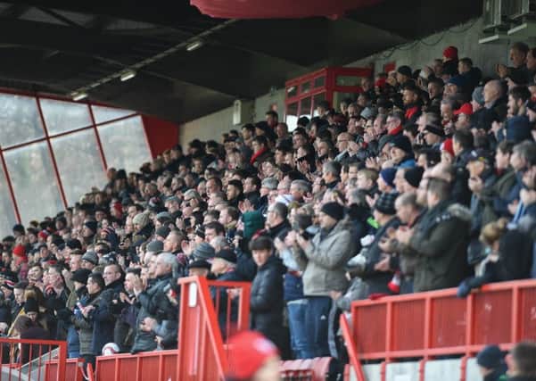 A bumper crowd at Crawley Town v Hartlepool. Picture by PW Sporting photography SUS-170117-103026002