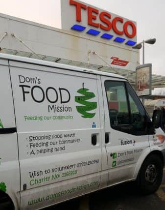 Dom's FOOD Mission's van collecting a load of food at Tesco Extra in St Leonards. Photo courtesy of Dom's FOOD Mission SUS-170118-162549001