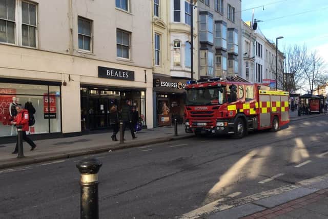 Beales in Worthing has been evacuated. Picture: Sam Woodman