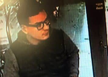 Police would like to speak to this man in connection with two thefts.