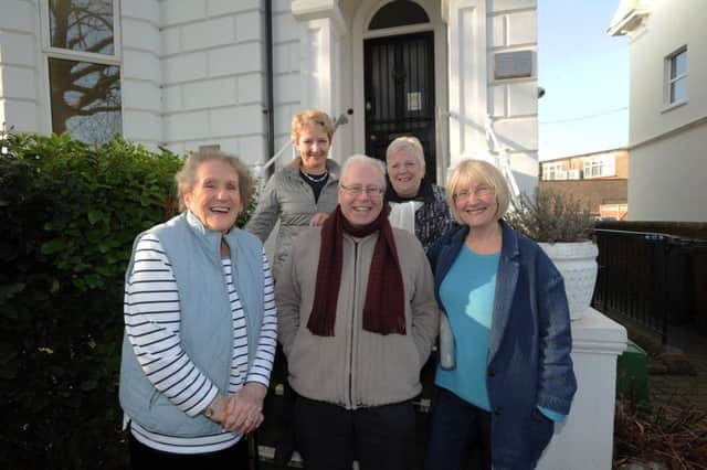 Samaritans premises in Bolton Road, Eastbourne and volunteers Ruth, Lorraine, Derek, Pam and Ronnie (Photo by Jon Rigby) SUS-170119-101122008