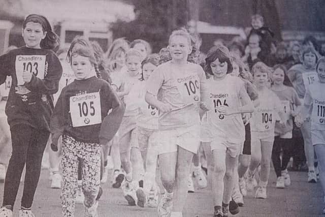 Taking part in the Steyning and District Walking Races in 1997