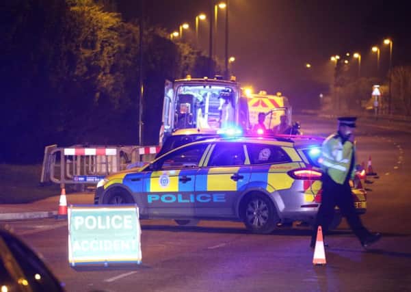 The A259 was closed at around 6pm following the gas leak outside Ferring Asda. Picture Eddie Mitchell