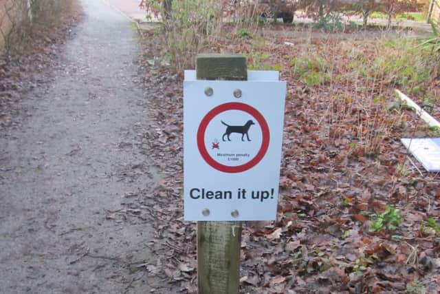 'Clean it up' sign in Broadbridge Heath.