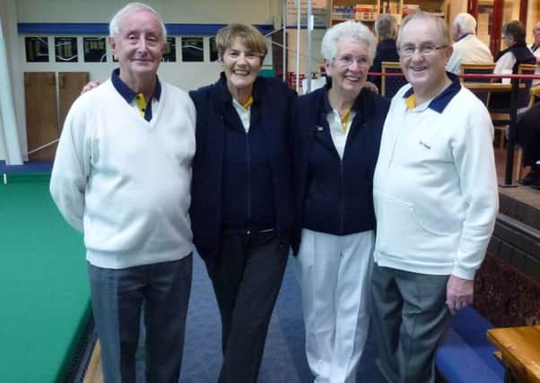 Grattons top rink: skip Mike Hawkins, Helen Walton, Helen Stubbs and Ted Smith. SUS-170123-150155002