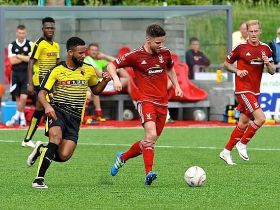 Matt Axell, in action for Worthing in pre-season, has agreed to return to Arundel. Picture: Stephen Goodger