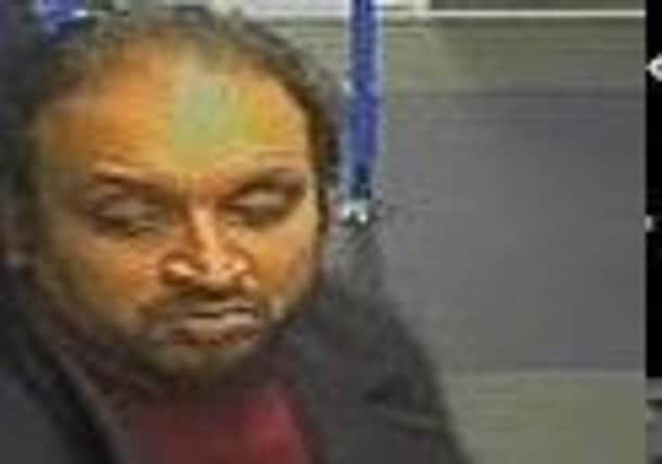 Do you recognise this man? CCTV image released by the British Transport Police