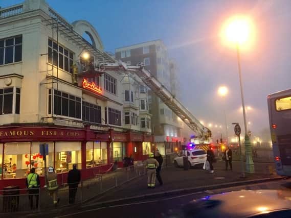 Fire service called out to Brighton seafront (Photograph: Eddie Mitchell) SUS-170124-173423001