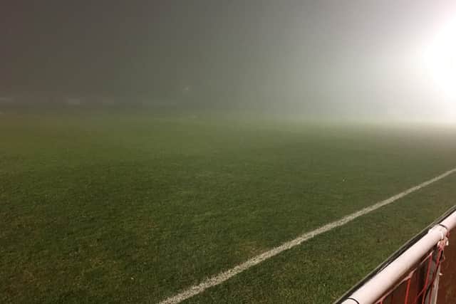 It was the second time Hastings United have had a match postponed due to fog this season. Picture courtesy Liam Willis