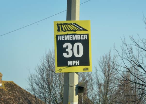One of the temporary traffic signs on New Road, Rye. SUS-170124-130203001