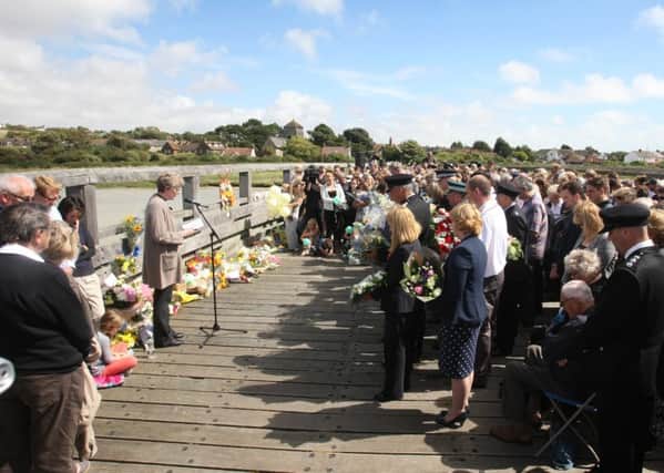 Hundreds gathered to mark the first anniversary of the disaster last year