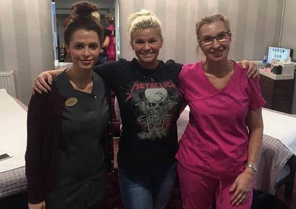 The TV personality travelled from her home in East Sussex for the beauty fix