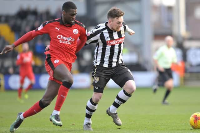 Crawley Town's Enzio Boldewijn in action against Notts County. Picture by B&O Press Photo SUS-170128-180122002