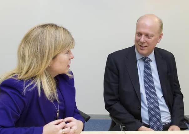 Maria Caulfield, Lewes MP with Transport Secretary Chris Grayling