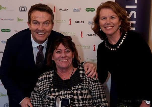 Julie Hill, Bradley Walsh, and Alison Eddy from Irwin Mitchell Solicitors
